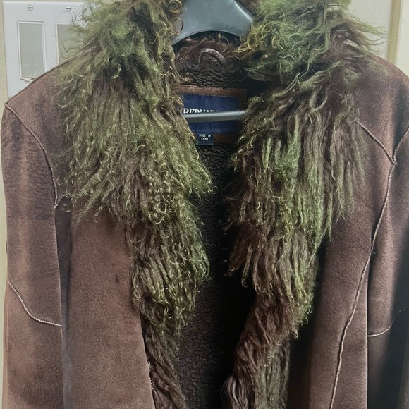 Vintage Penny Lane Suede and Mongolian Lamb Fur Trim Coat - Picture 3 of 4